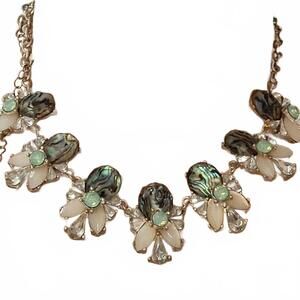 Stunning Abalone Statement Necklace 17in and 3in extender. Perfect Condition